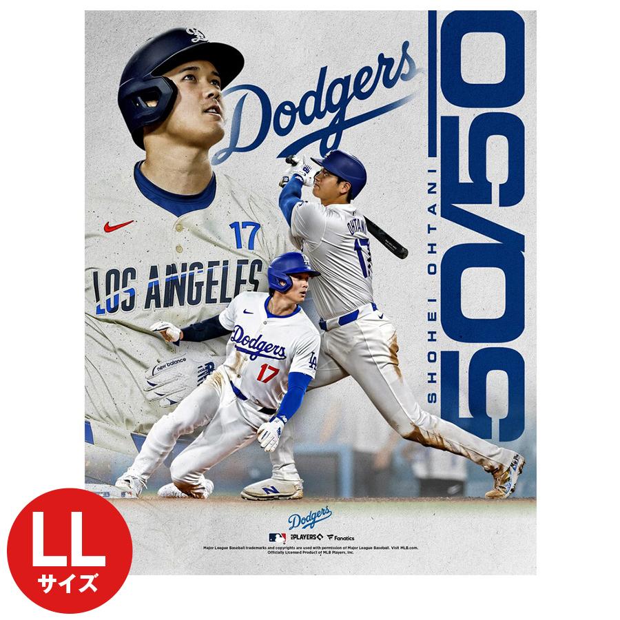 MLB 大谷翔平 ドジャース ポスター 50/50達成記念 Club Season Record 