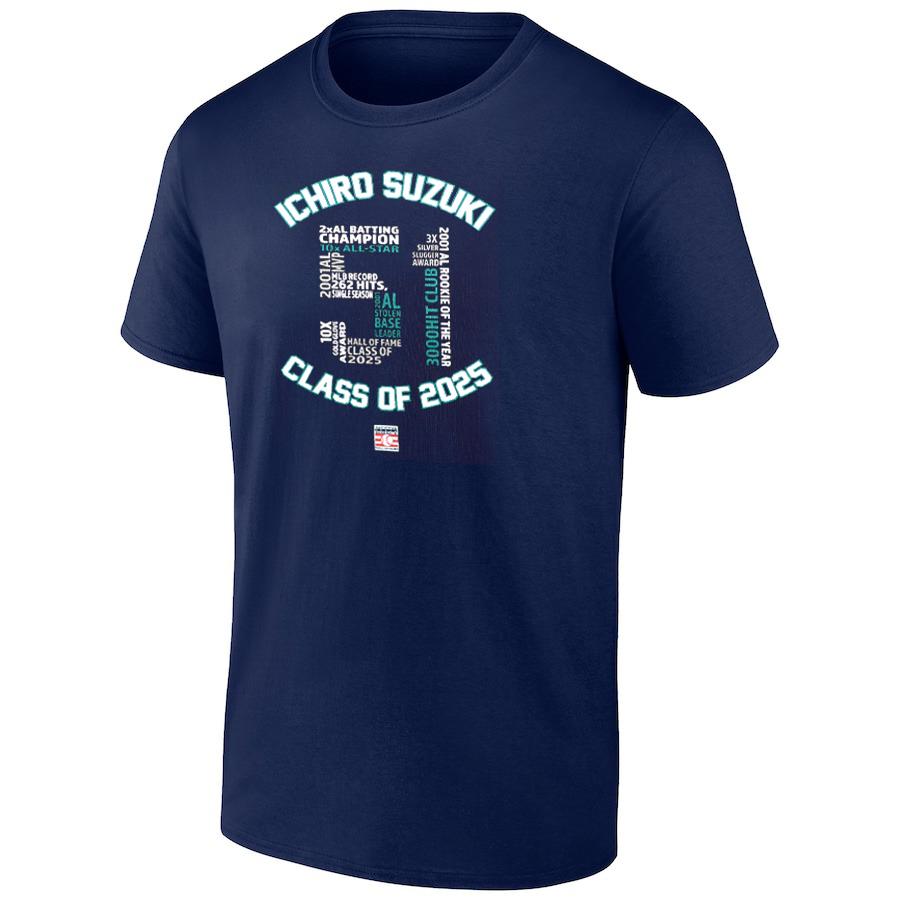 【限定・記念品】イチロー 2025 殿堂入り 永久欠番 記念Tシャツ ニューエラ NEW ERA MLB イチロー マリナーズ Tシャツ 2025 アメリカ野球