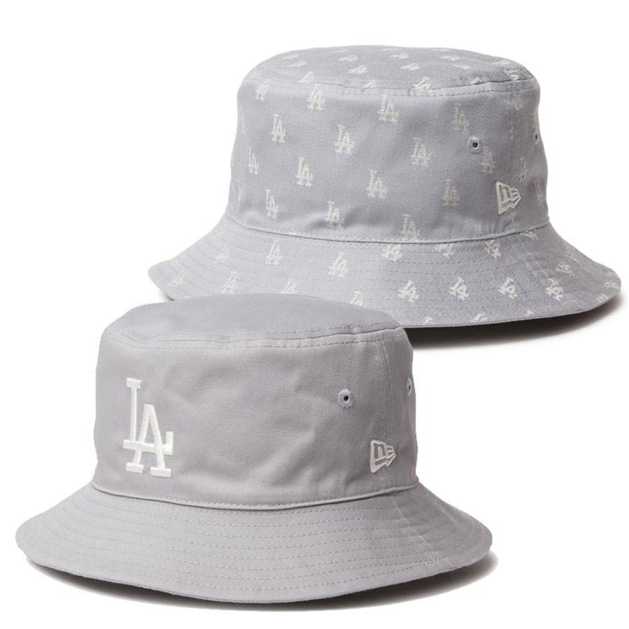 NEW ERA（ニューエラ） MLB ドジャース バケットハット リバーシブル Bucket Hat キャップ グレー【nejp】 : MLB ...