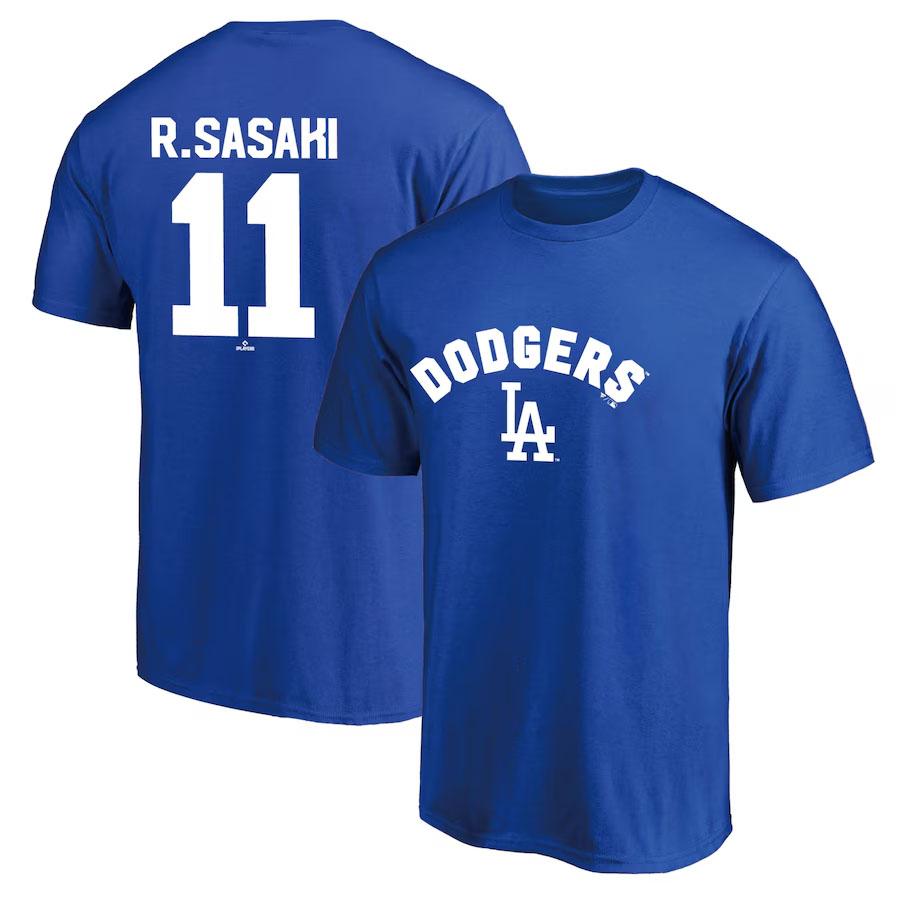 MLB 佐々木朗希 ドジャース Tシャツ 【国内版】ネーム＆ナンバー