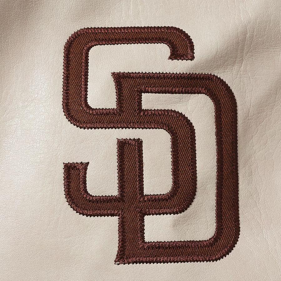 MLB パドレス ジャケット Standardlogo PUメルトン Jacket スタジャン