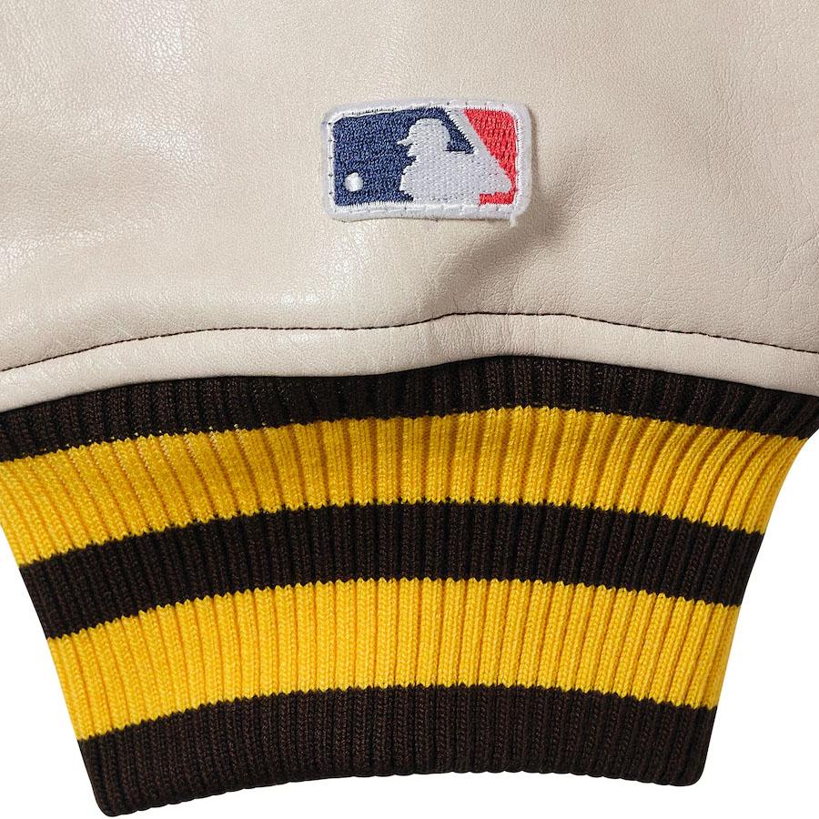 MLB パドレス ジャケット Standardlogo PUメルトン Jacket スタジャン
