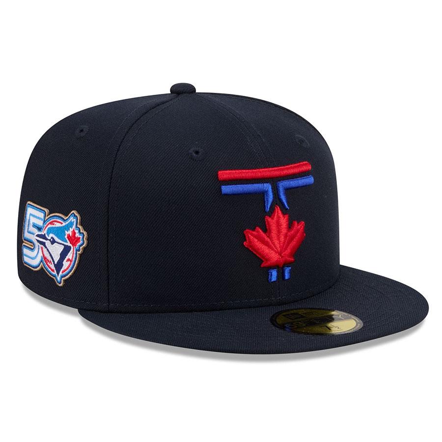 【海外限定】 ブルージェイズ 9FIFTY ブラック サイドパッチ キャップ ② NEW ERA（ニューエラ） MLB ブルージェイズ キャップ 【海外モデル】50