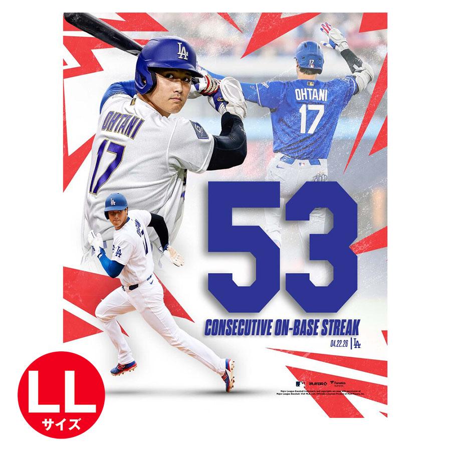 MLB 大谷翔平 ドジャース フォト ポスター 2025・2026 シーズン 53試合連続出塁 Collage Photograph Fanatics | 