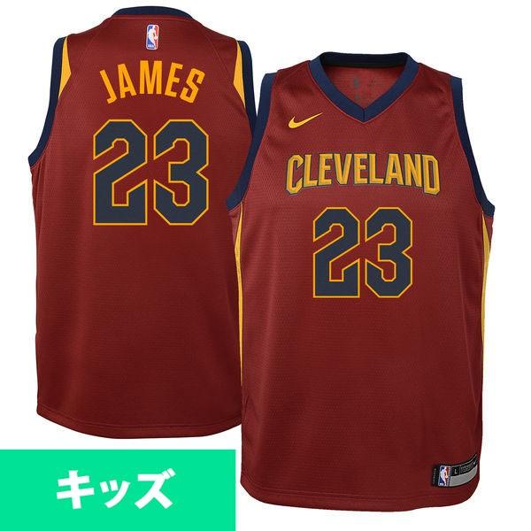 NIKE - NBA キャバリアーズ レブロン・ウィリアム・ジェームズ スウィングマン キッズ 制服/プルオーバー ナイキ/Nike アイコン ファングッズ-スポーツ