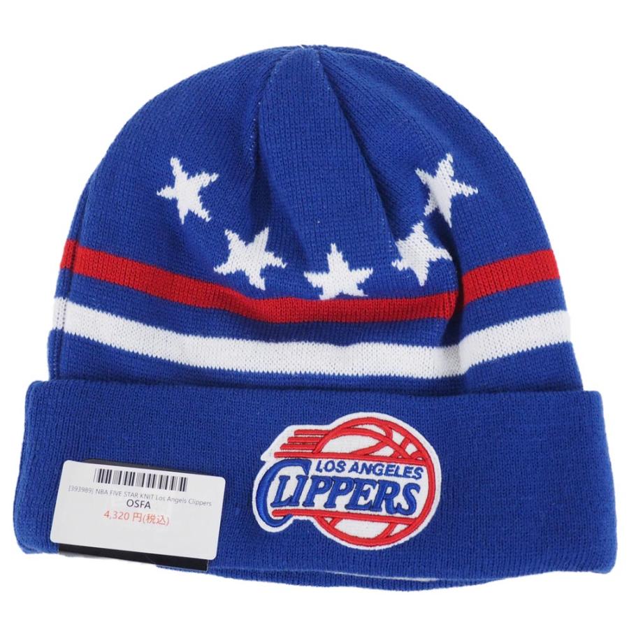 90s 希少 NBA ロサンゼルス・クリッパーズ ウォームアップウェア ビーニー NEW ERA（ニューエラ） NBA クリッパーズ ファイブ スター ニット
