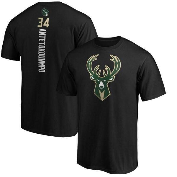 NBA ヤニス・アデトクンボ ミルウォーキー・バックス Tシャツ Team Playmaker Name & Number T-Shirt ブラック｜selection-j