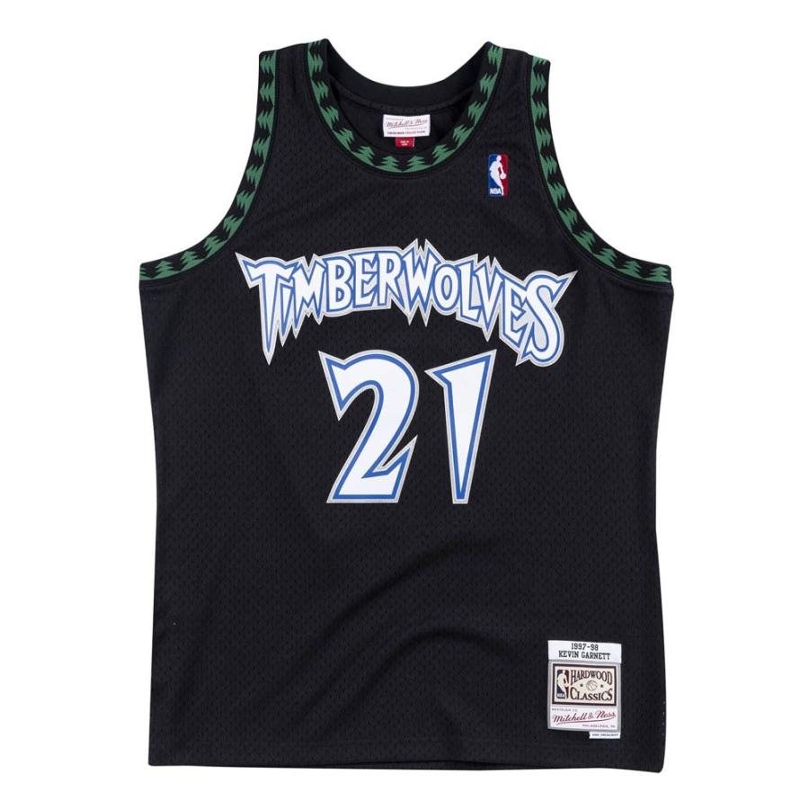 NBA ケビン・ガーネット ティンバーウルブズ ユニフォーム/ジャージ スウィングマン ミッチェル＆ネス/Mitchell & Ness ブラック【OCSL】2203MN特集｜selection-j