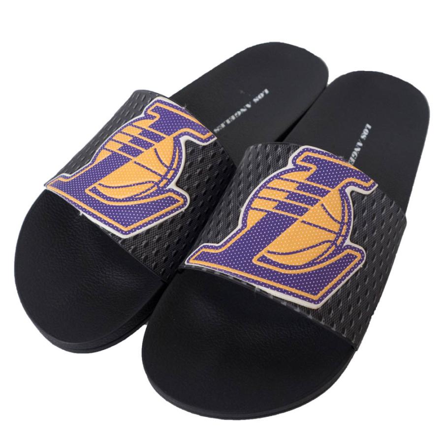 2021年新作入荷 NBA レイカーズ サンダル/シューズ Logo Slide Sandals Rider ブラック ファングッズ