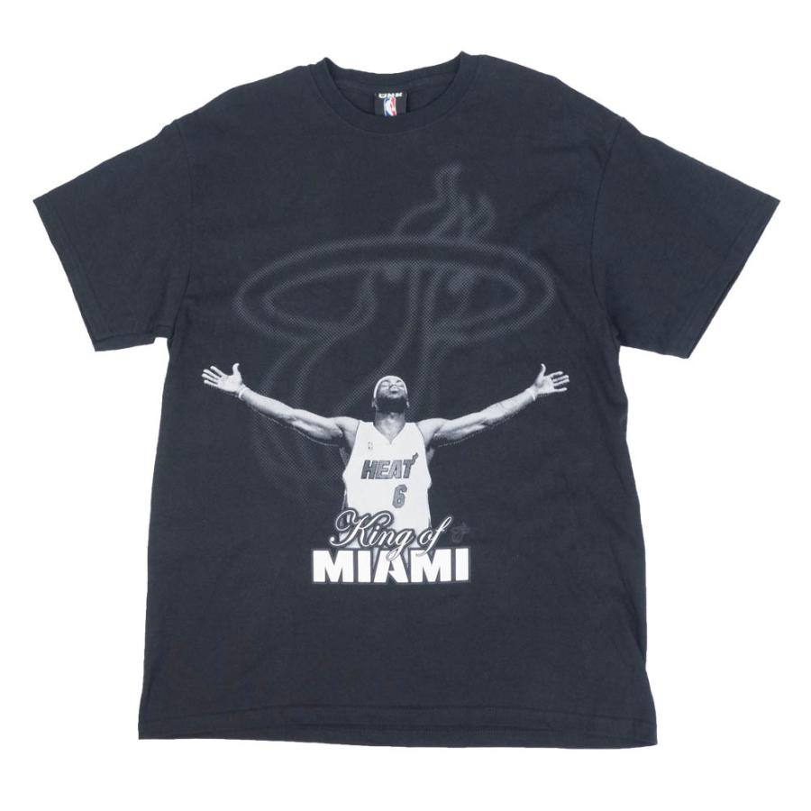 LEBRON レブロン・ジェイムス マイアミ・ヒート Tシャツ King of Miami T-Shirt  1点物 UNK ブラック｜selection-j