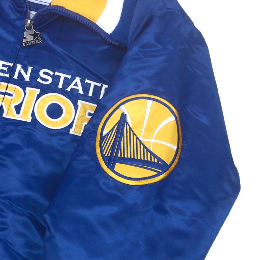 NBA ウォリアーズ スタジャン キルト サテンジャケット アウター Satin