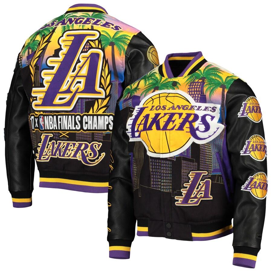 NBA レイカーズ ジャケット Remix バーシティ フルジップ ジャケット NBA レイカーズ ジャケット Remix バーシティ フルジップ アウター Pro