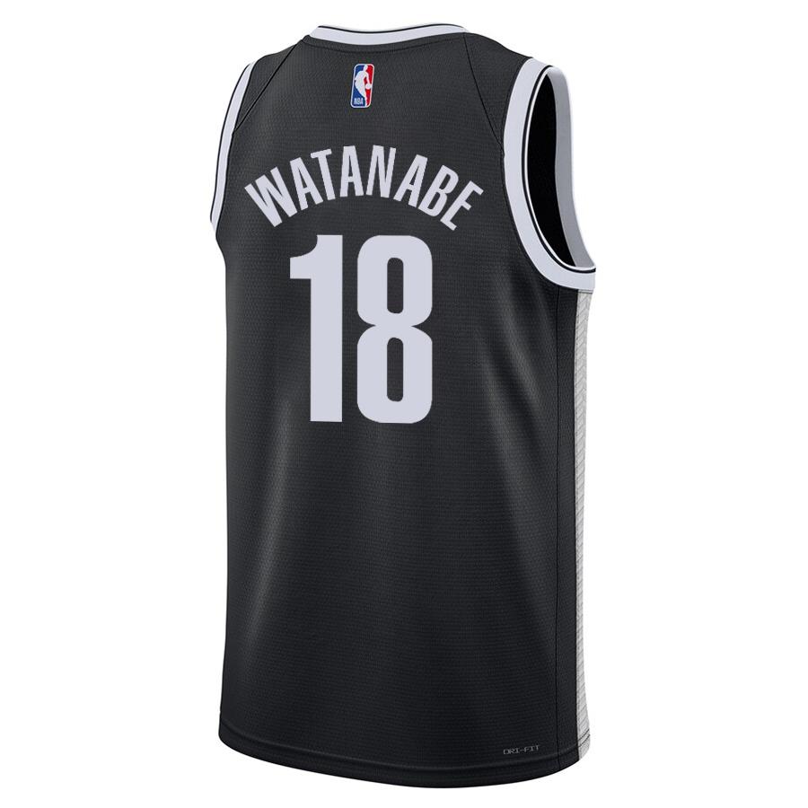 NBA 渡邊雄太 ブルックリン・ネッツ ユニフォーム 2022/23 アイコン スウィングマン ジャージ ナイキ/Nike ブラック_2