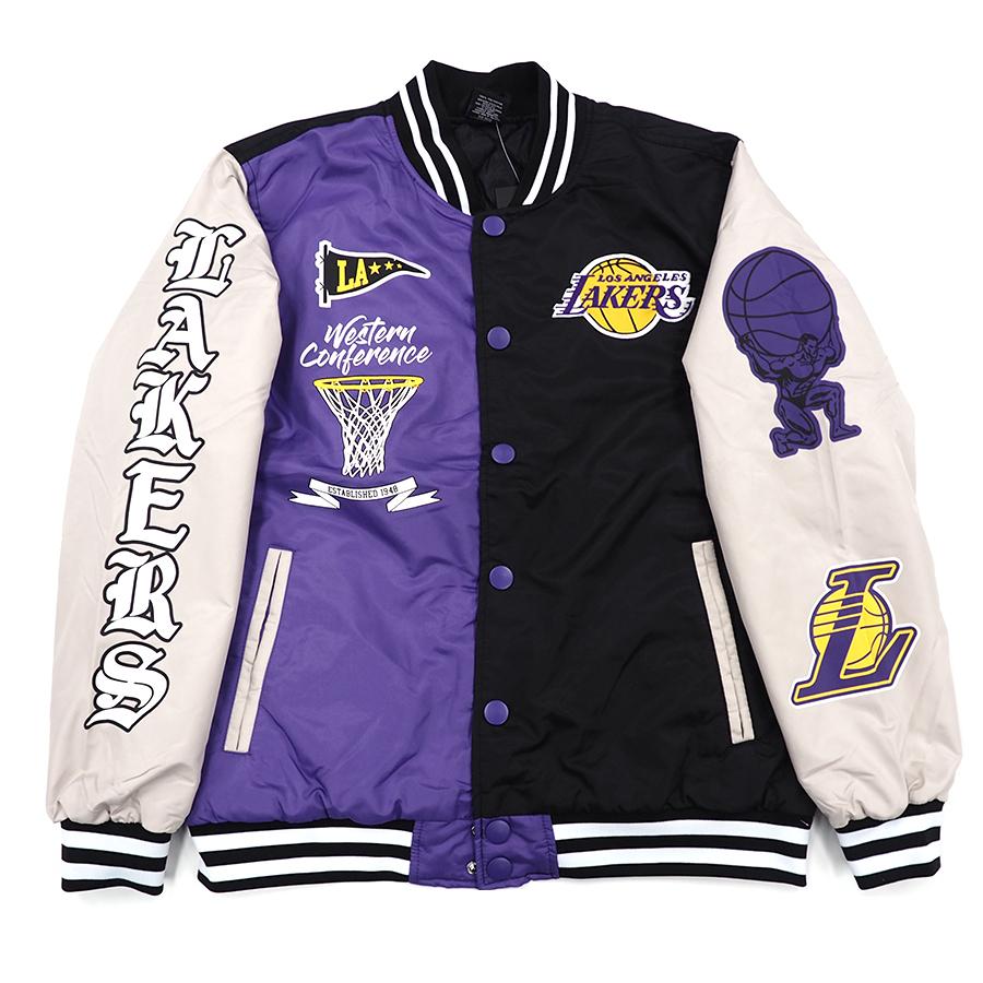 NBA レイカーズ ジャケット Colorblock Graphic ボンバー NBA レイカーズ ジャケット Colorblock Graphic ボンバー