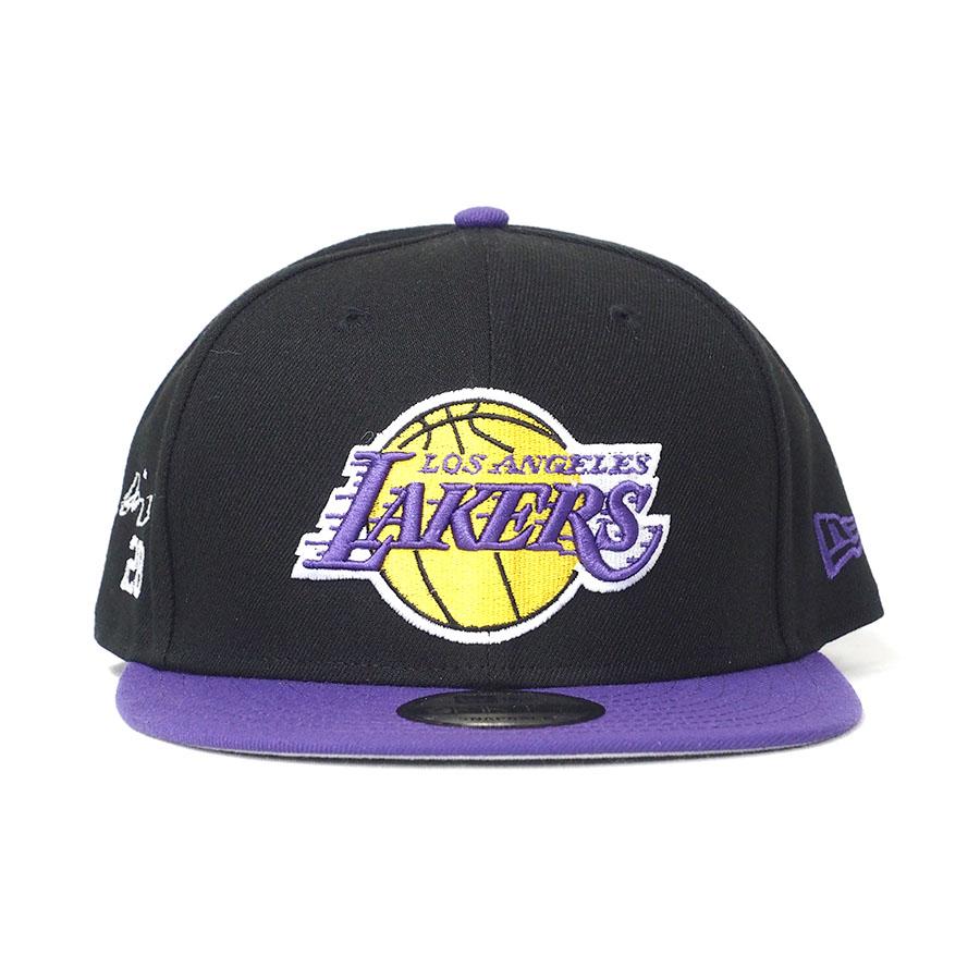 NBA 八村塁 レイカーズ キャップ サイン刺繍入り 2-Tone 9FIFTY Adjustable Hat ニューエラ/New Era ブラック パープル｜selection-j｜02