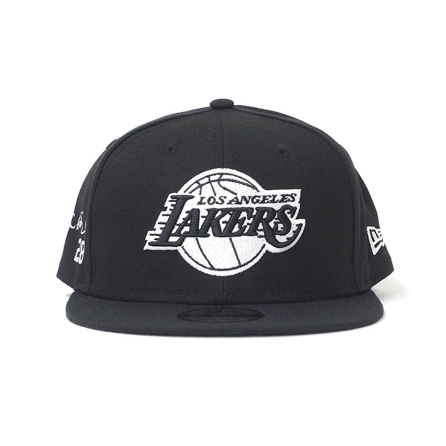 NBA 八村塁 レイカーズ キャップ サイン刺繍入り 59FIFTY Fitted Hat ニューエラ/New Era ブラック ホワイト｜selection-j｜02