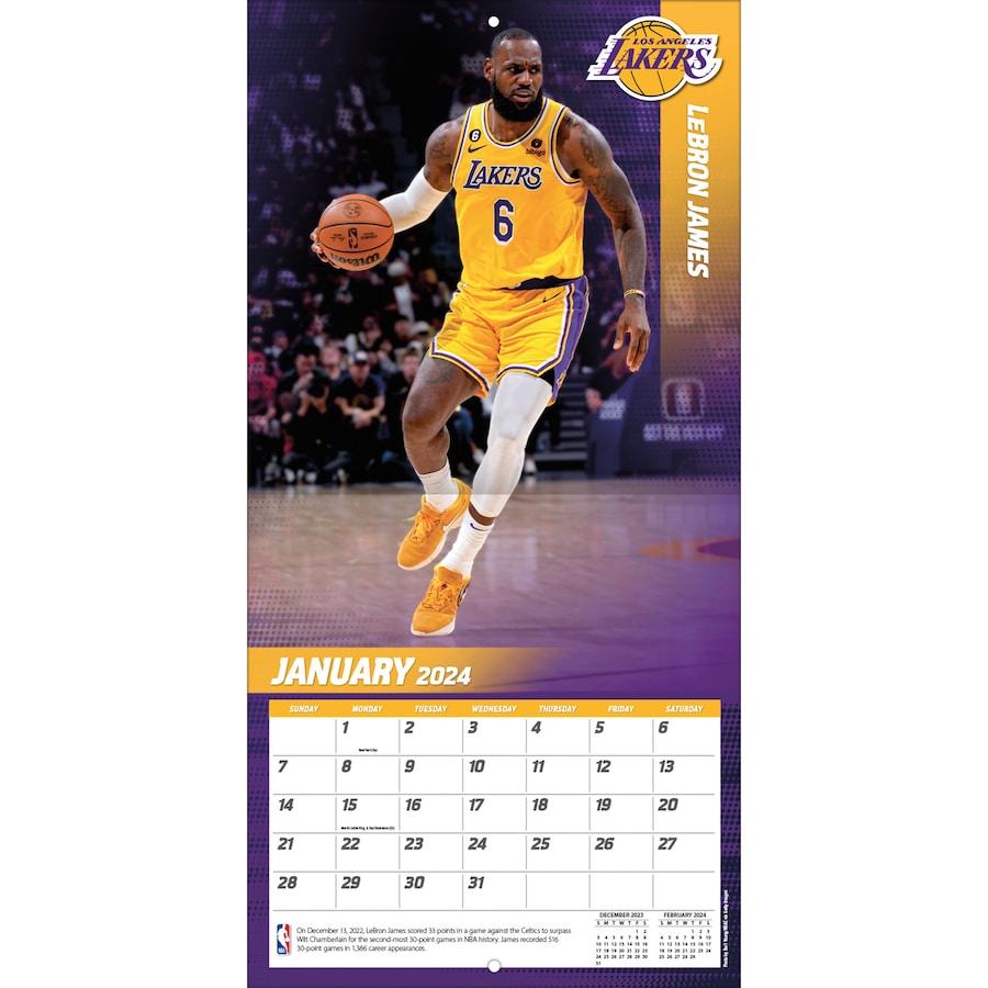 NBA レブロン・ジェームズ レイカーズ カレンダー 2024 Player 壁掛け Wall Calendar Turner｜selection-j｜04