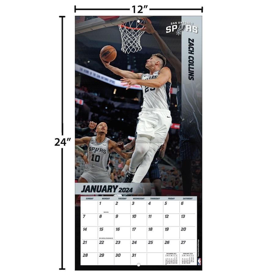 NBA スパーズ カレンダー 2024 Team 壁掛け Wall Calendar Turner｜selection-j｜06