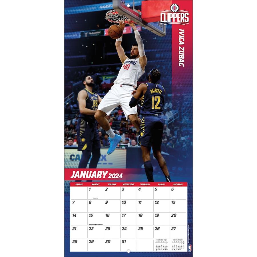 NBA クリッパーズ カレンダー 2024 Team 壁掛け Wall Calendar Turner｜selection-j｜04