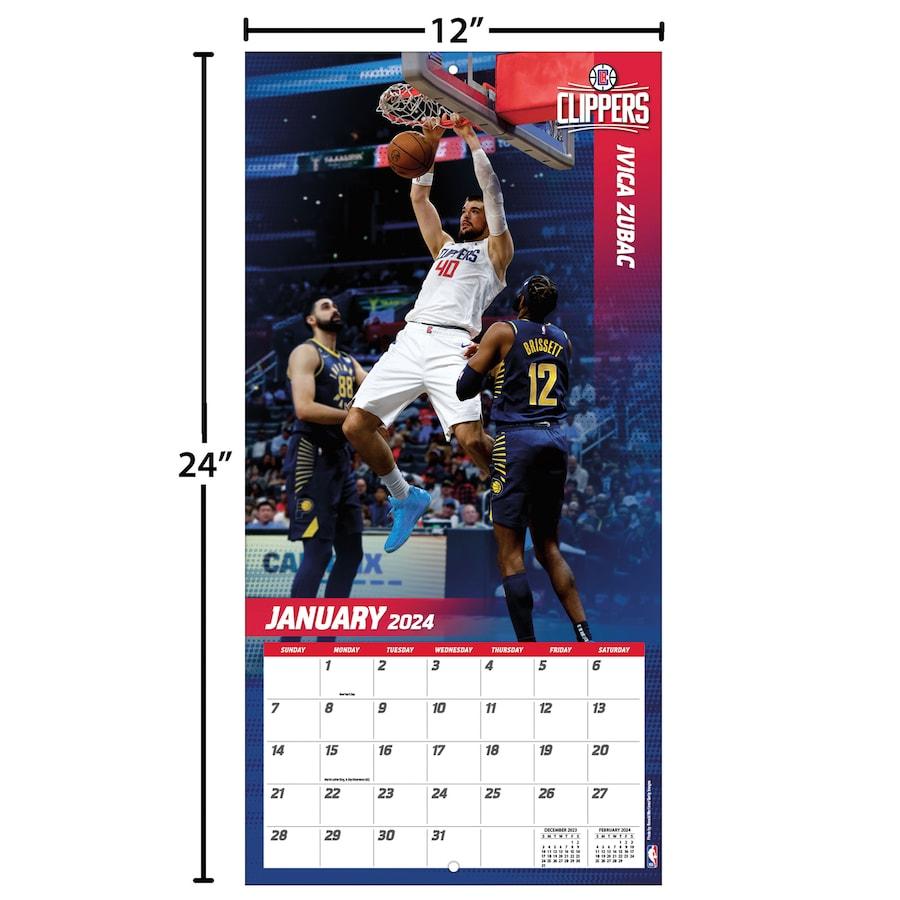 NBA クリッパーズ カレンダー 2024 Team 壁掛け Wall Calendar Turner｜selection-j｜06