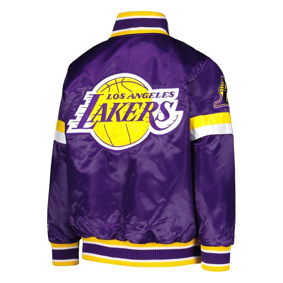 NBA レイカーズ ジャケット Home Game Varsity Jacket スタジャン STARTER パープル｜selection-j｜03