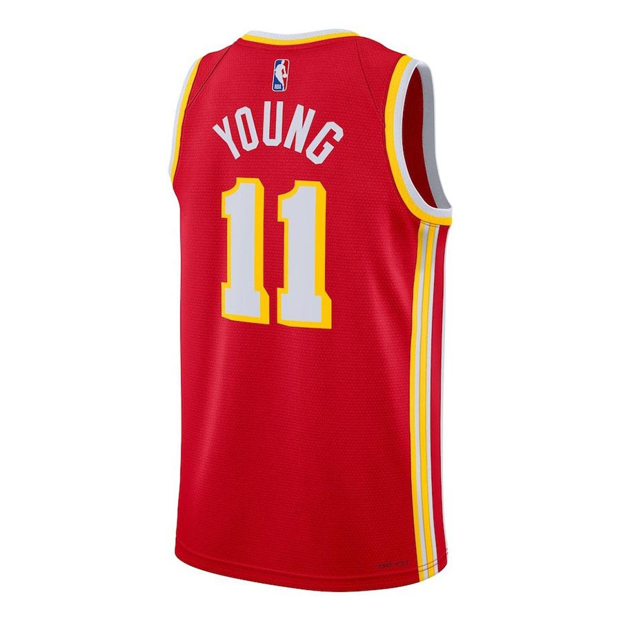 【美品】NIKE NBA ホークス トレイヤング ユニフォーム L 48 赤 NIKE（ナイキ） NBA トレイ・ヤング アトランタ・ホークス