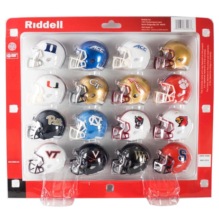 NCAA ミニヘルメット アトランティック・コースト カンファレンス セット 16ピース リデル/Riddell nfl