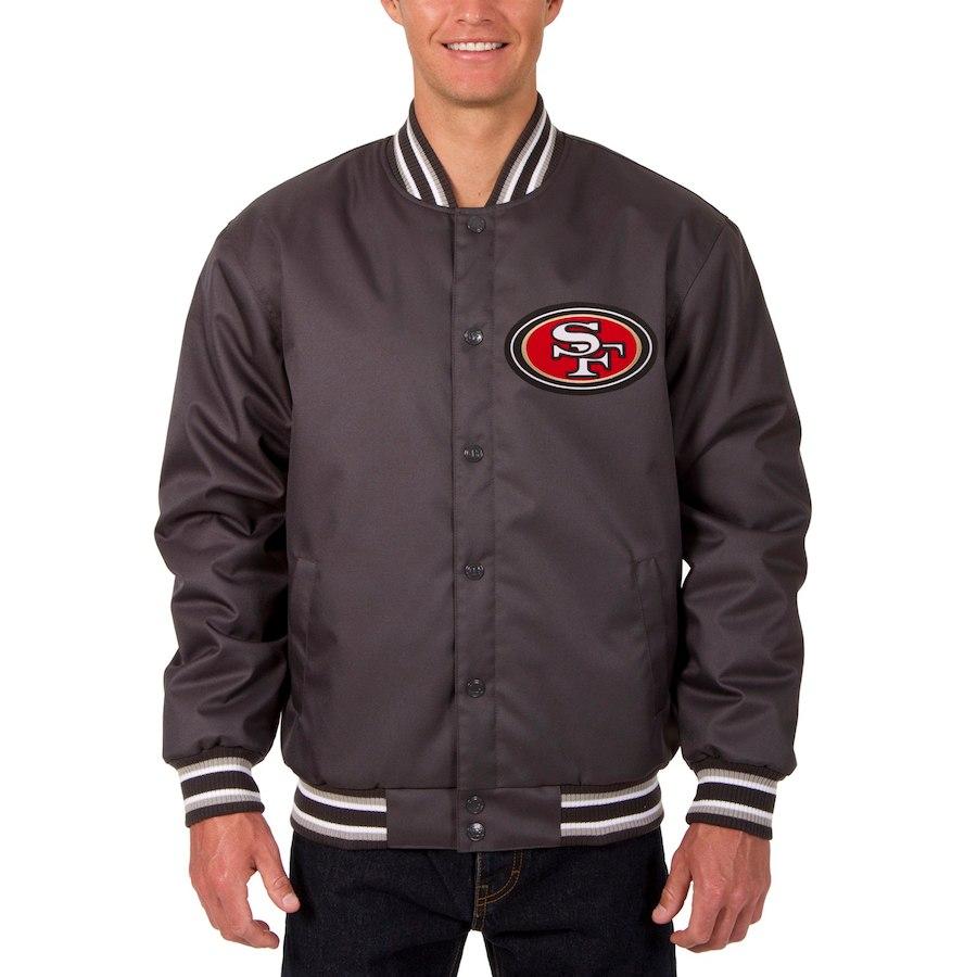 NFL スタジアムジャンパー 49ers ジャケット/スタジャン ポリツイル 