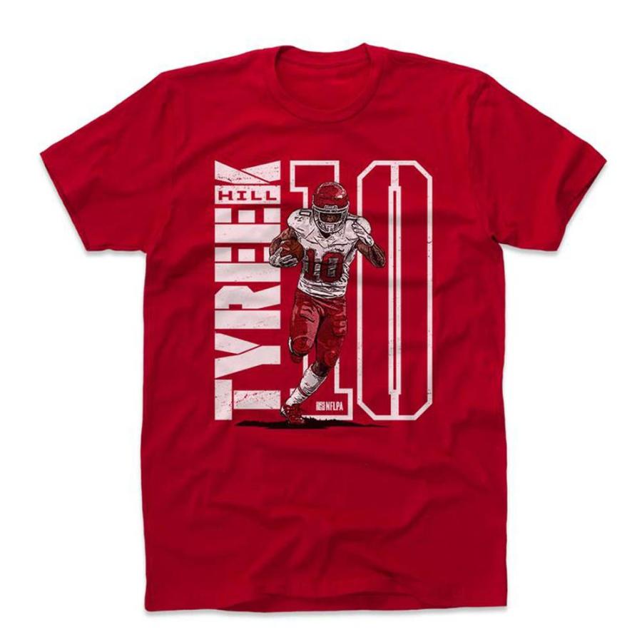 NFL チーフス タイリーク・ヒル Tシャツ Player Art Cotton T-Shirt 500Level レッド