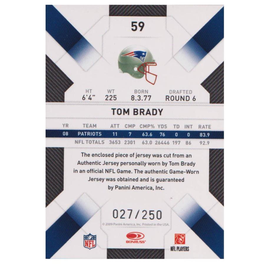 NFL トム・ブレイディ ペイトリオッツ トレーディングカード/スポーツカード  1点物 2009 ジャージ カード Donruss｜selection-j｜02