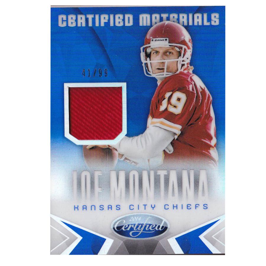 NFL ジョー・モンタナ チーフス トレーディングカード 2014 Certified Materials Mirror Blue Card