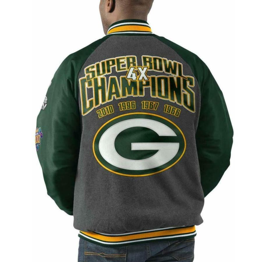 「早い者勝ち」NFLパッカーズビッグロゴ刺繍・スタジャン 早い者勝ち」NFLパッカーズビッグロゴ刺繍・スタジャン