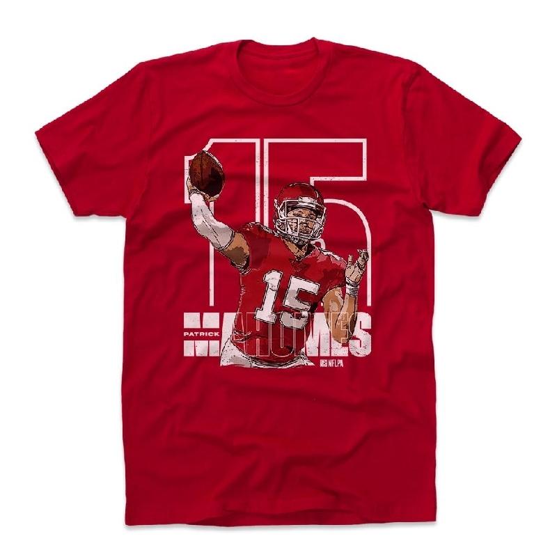 NFL Tシャツ パトリック・マホームズ チーフス Outline W T-Shirts 500LEVEL レッド｜selection-j