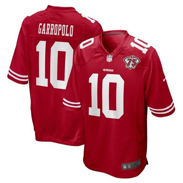 NFL ジミー・ガロポロ 49ers ユニフォーム 75周年記念 Game ジャージ ナイキ Nike スカーレット｜selection-j