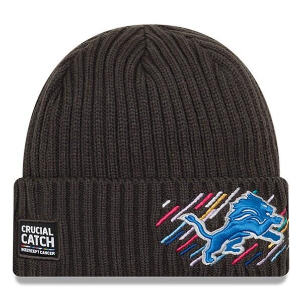 NFL ライオンズ ニットキャップ 2021 クルーシャルキャッチ Crucial Catch Knit Hat ニット帽 ニューエラ/New Era チャコール