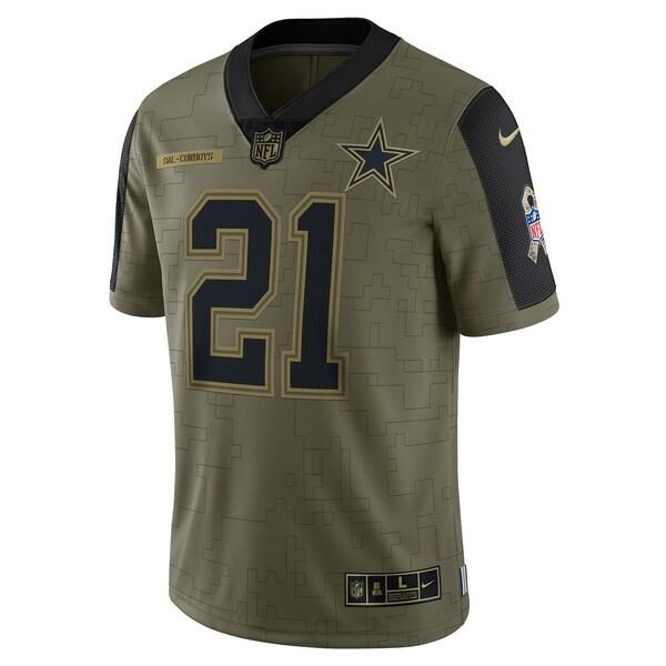NFLオーセンティックJersey　サルートトゥサービス NIKE NFL ユニフォーム カウボーイズ エゼキエル・エリオット 2021