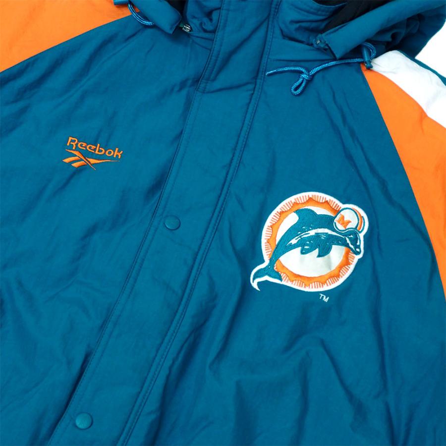 NFL】ドルフィンズ ヴィンテージ スタジャン 中綿 M リーボック 青