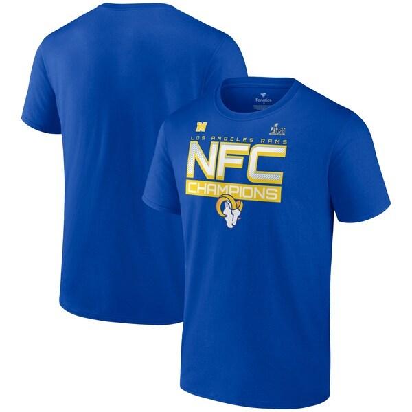 NFL ラムズ Tシャツ 2021 NFC カンファレンス 優勝記念 Champions Iconic Slant ロイヤル｜selection-j