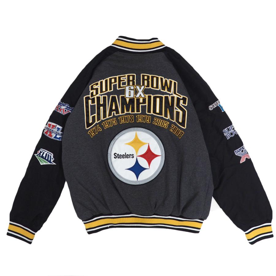 NFL スティーラーズ スタジャン スーパーボウル優勝記念 Super Bowl Champions Team Varsity ジャケット Jacket  G-III 2212fsg｜selection-j｜02