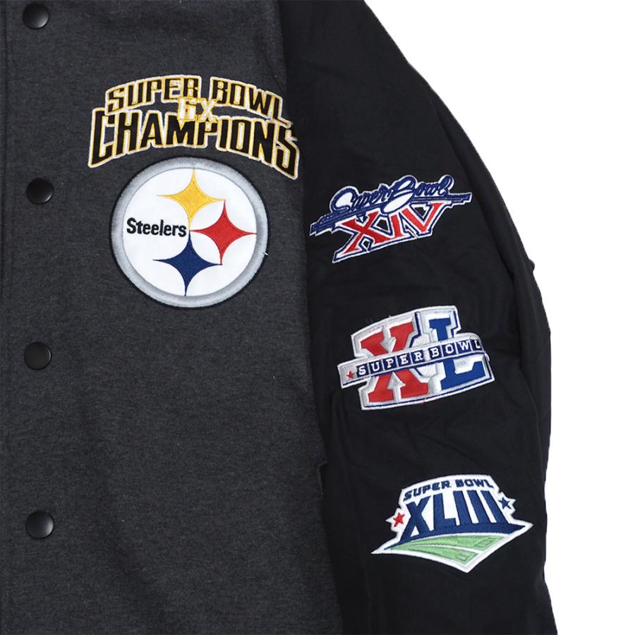 NFL スティーラーズ スタジャン スーパーボウル優勝記念 Super Bowl Champions Team Varsity ジャケット Jacket  G-III 2212fsg｜selection-j｜04