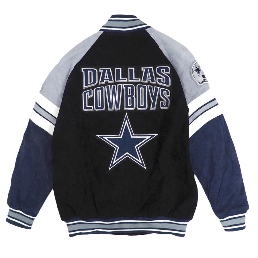 NFL カウボーイズ スタジャン フルジップ スゥエード レザー Full-Zip 