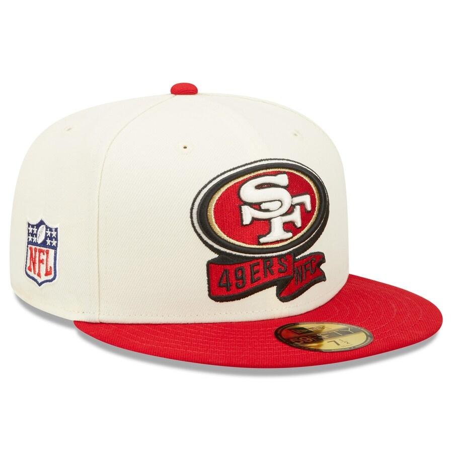 NFL 49ers キャップ 2022 サイドライン 59FIFTY Hat ニューエラ/New Era クリーム スカーレット nfl