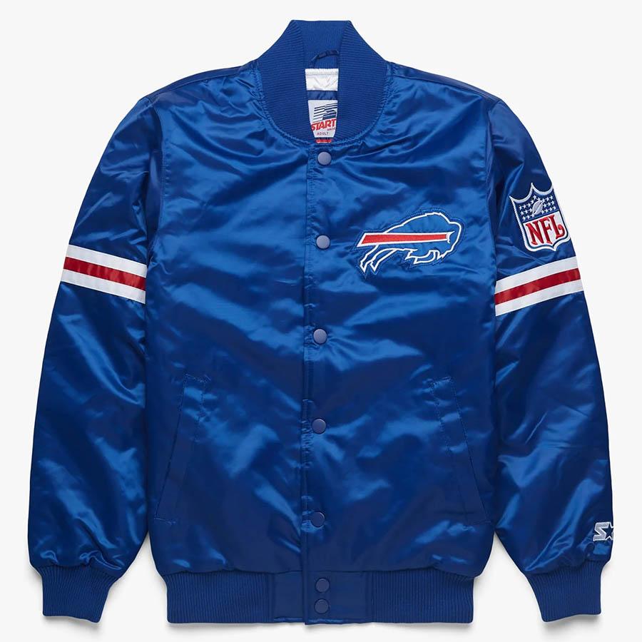 NFL ビルズ スタジャン スターター x オマージュ バーシティ サテン