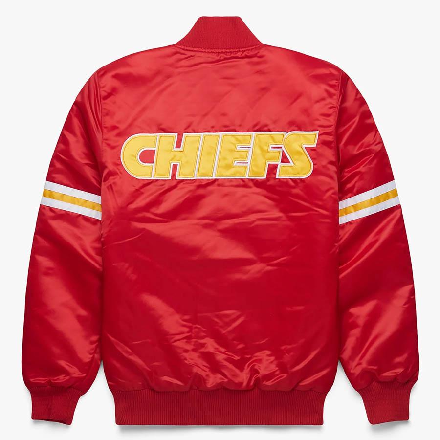 NFL チーフス スタジャン スターター x オマージュ バーシティ サテン  
