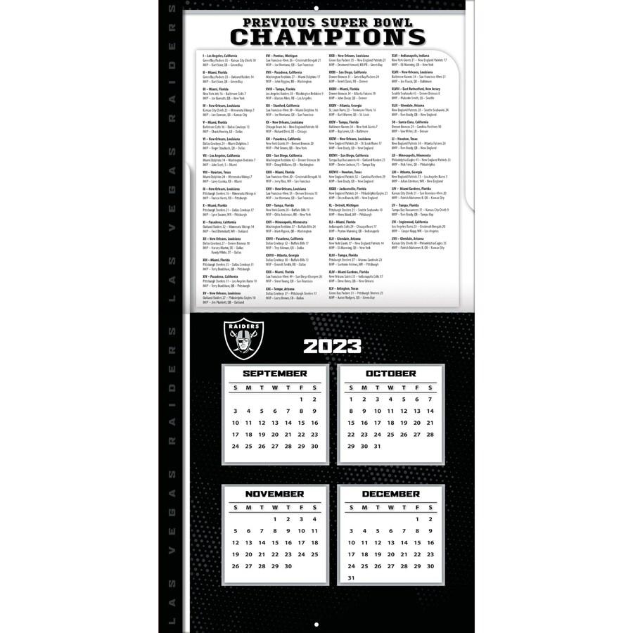 NFL レイダース カレンダー 2024 Team 壁掛け Wall Calendar Turner｜selection-j｜03