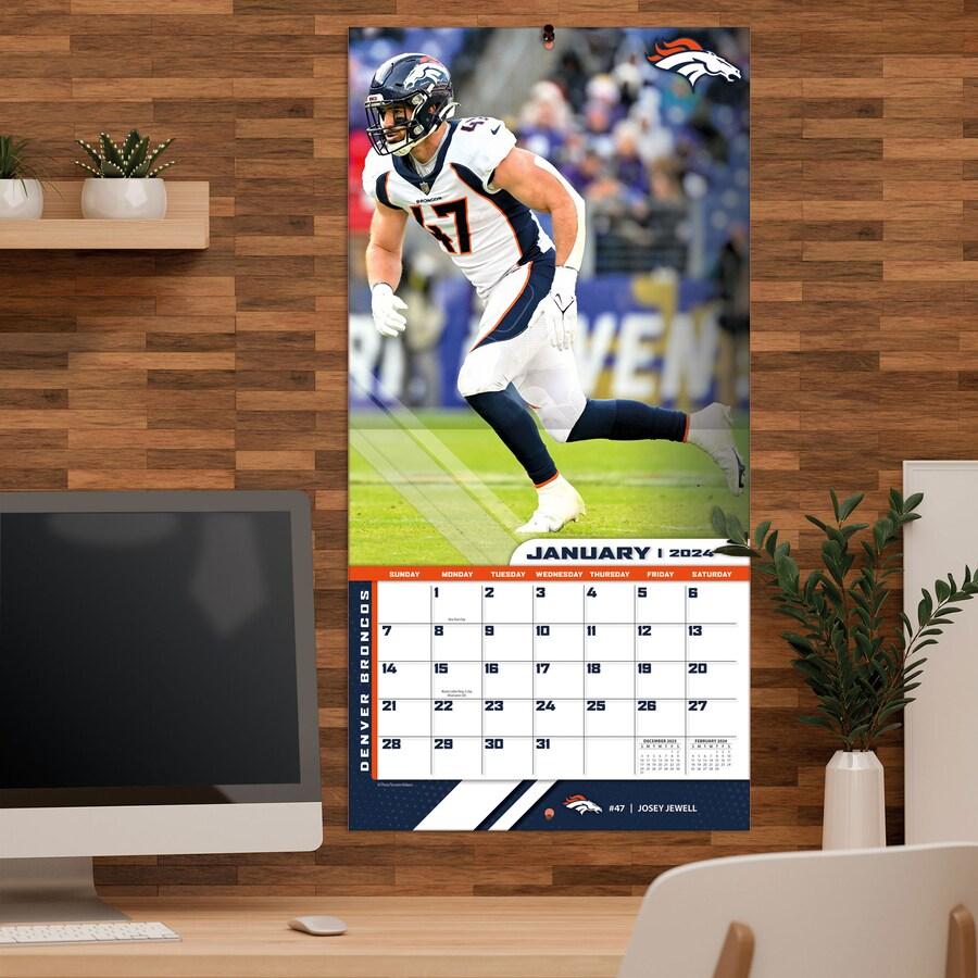 NFL ブロンコス カレンダー 2024 Team 壁掛け Wall Calendar Turner｜selection-j｜05
