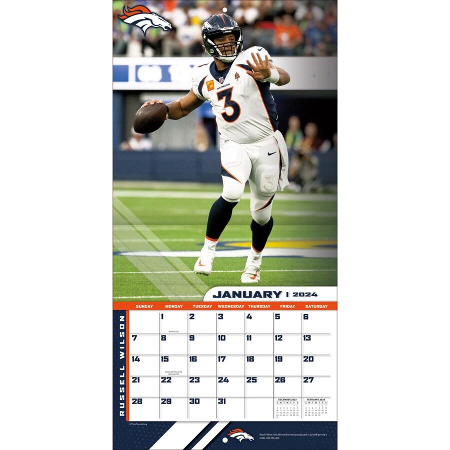 NFL ラッセル・ウィルソン ブロンコス カレンダー 2024 Player 壁掛け Wall Calendar Turner｜selection-j｜04