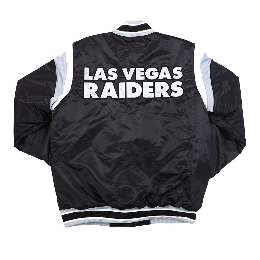 NFL レイダース ジャケット スタジャン Shut Out Varsity Jacket STARTER ブラック｜selection-j｜02