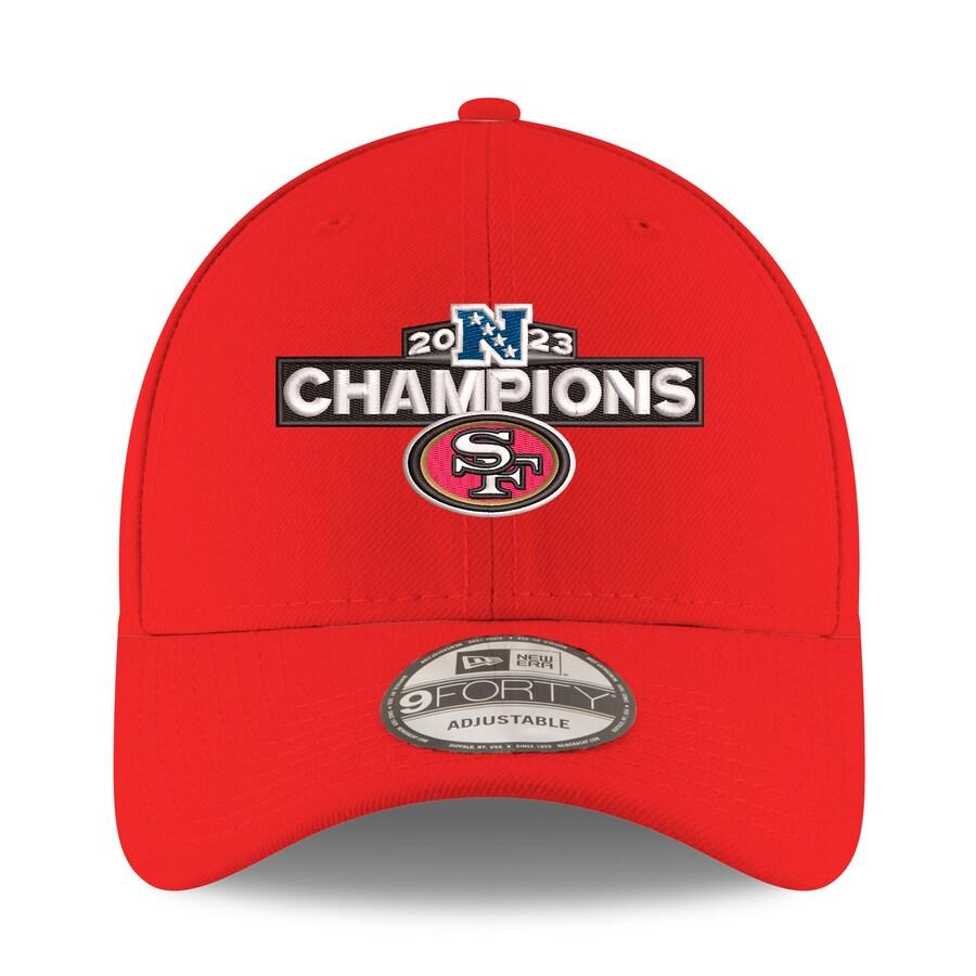 NFL 49ers キャップ 2023 NFC 優勝記念 9FORTY Adjustable Hat ニューエラ/New Era スカーレット｜selection-j｜02