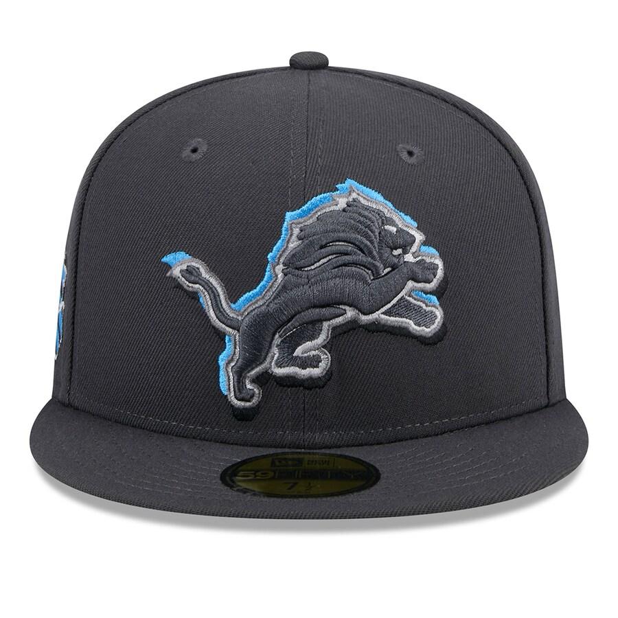 NFL ライオンズ キャップ ドラフト2024 Draft 59FIFTY Fitted Hat オンステージ ニューエラ/New Era グラファイト｜selection-j｜02